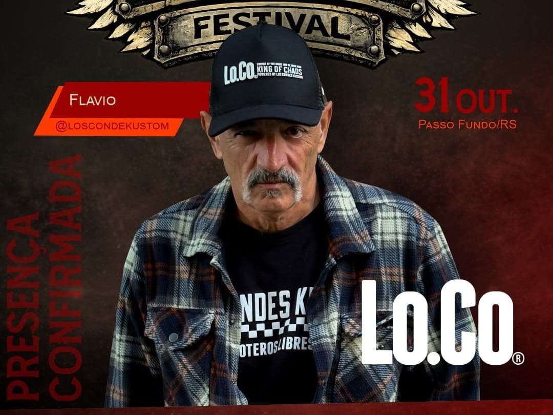 Card oficial do festival com Flavio, da Los Condes Kustom