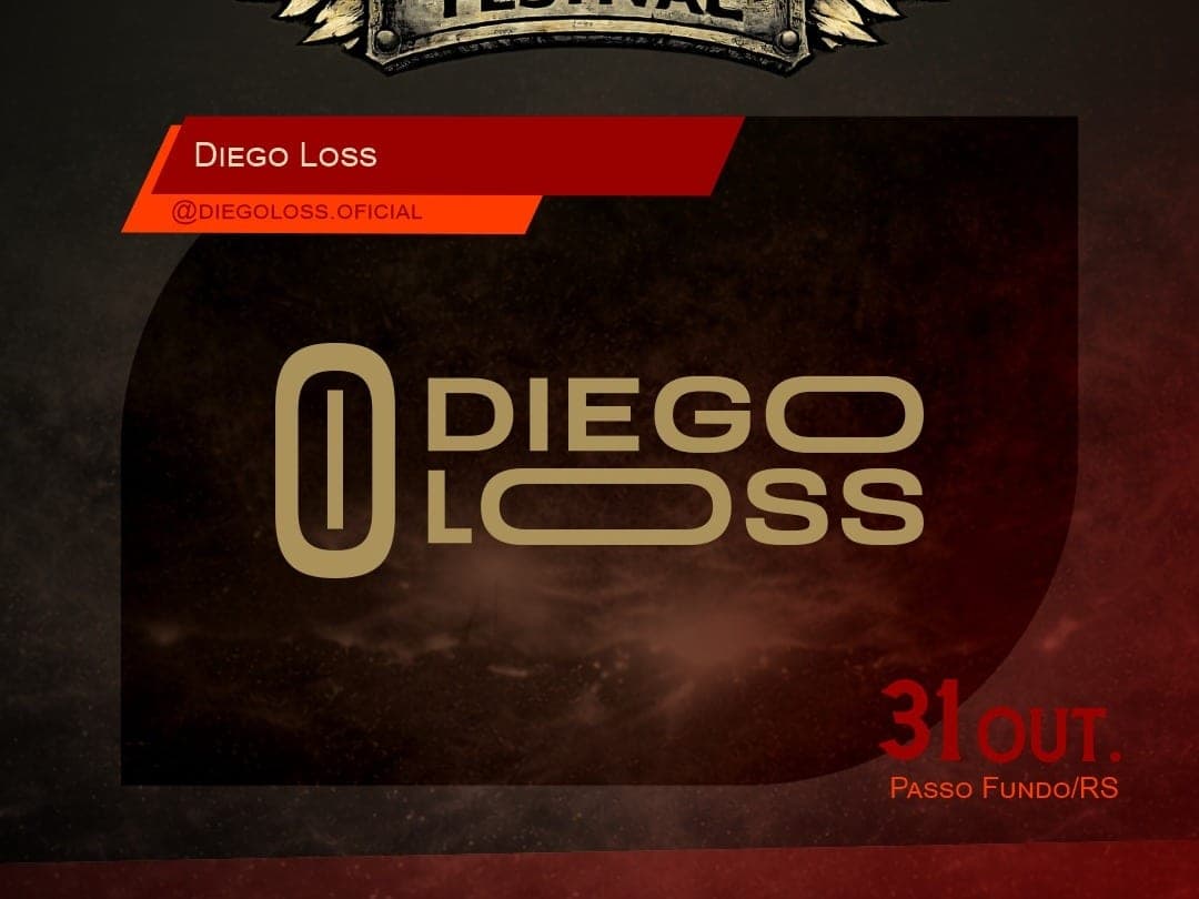 Card oficial do Harleyluia Festival anunciando Diego Loss como expositor