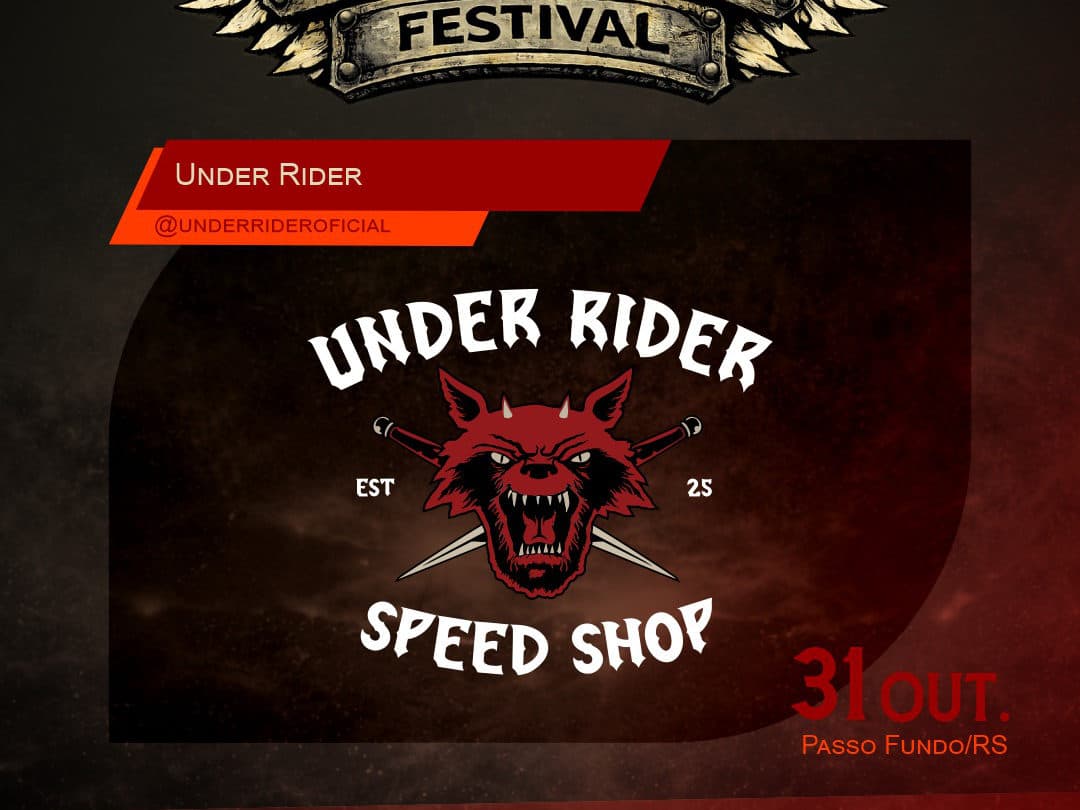 Card oficial do Harleyluia Festival anunciando Under Rider como expositor
